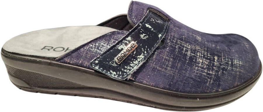 Rohde 6165 Dames Sloffen Blauw