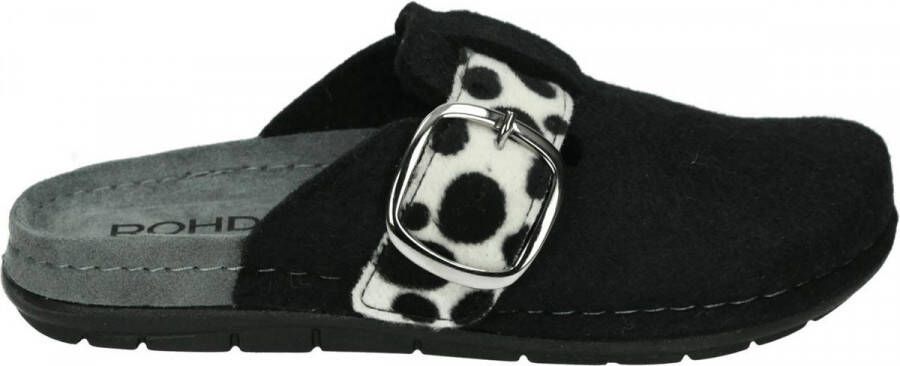 Rohde 6190 Volwassenen Dames pantoffelsPopulaire damesschoenen Pantoffel Kleur Zwart