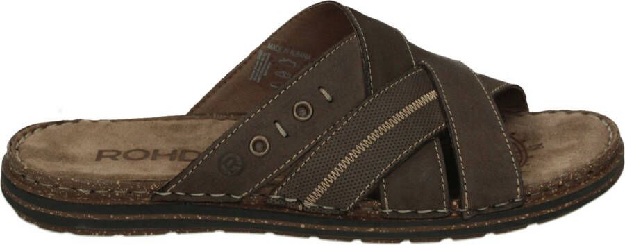 Rohde Groene heren pantoffels Asiago stijl Green Heren