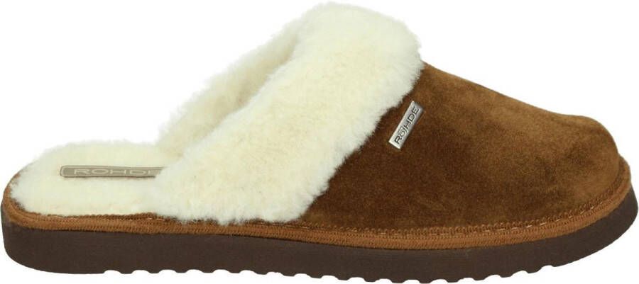Rohde 6770~~~~~~~~~~~~~~~~~~~~~~~~~~ Dames pantoffelsPopulaire damesschoenen Pantoffel Cognac