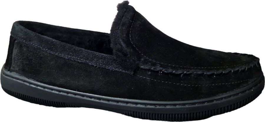 Rohde Pantoffel Heren Dichte Pantoffel Zwart Gevoerd 7136