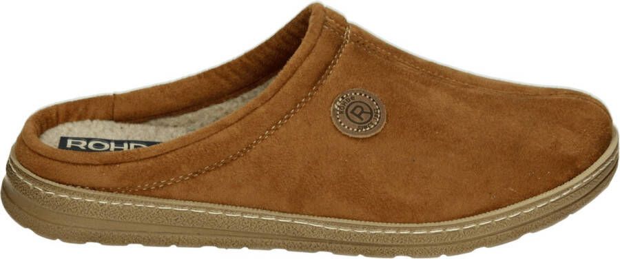Rohde 7141~~~~~~~~~~~~~~~~~~~~~~~~~~ Heren pantoffels Cognac