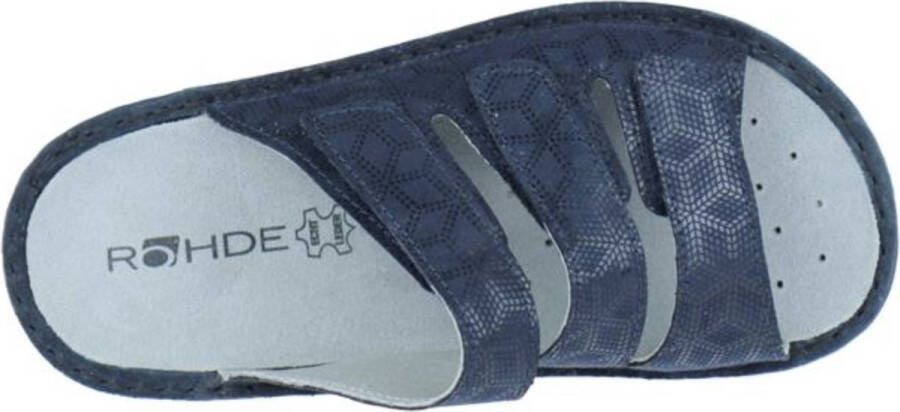Rohde Dames Slippers Verwisselbaar Voetbed Blauw