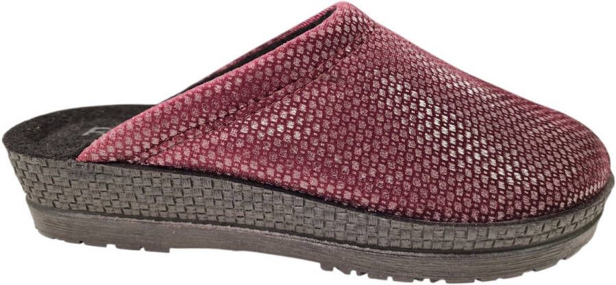 Rohde -Dames bordeaux pantoffels