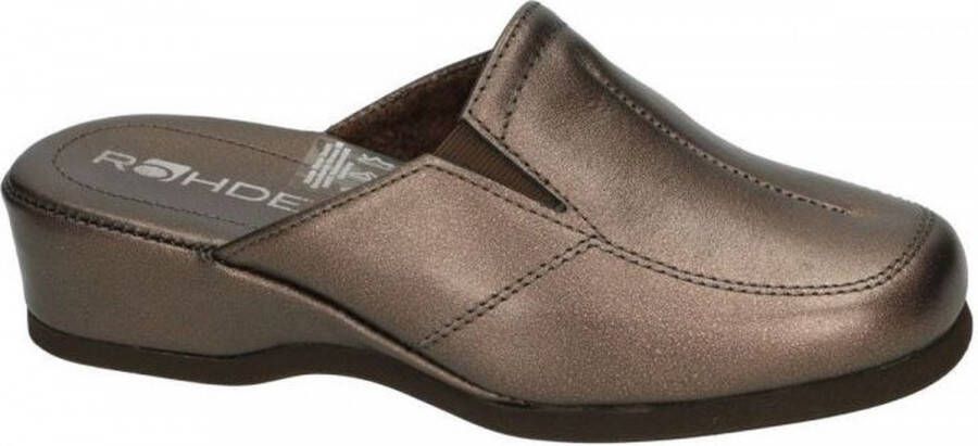 Rohde -Dames brons pantoffel muil