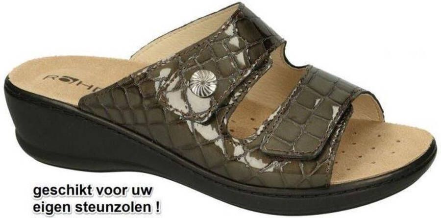 Rohde -Dames brons slippers & muiltjes