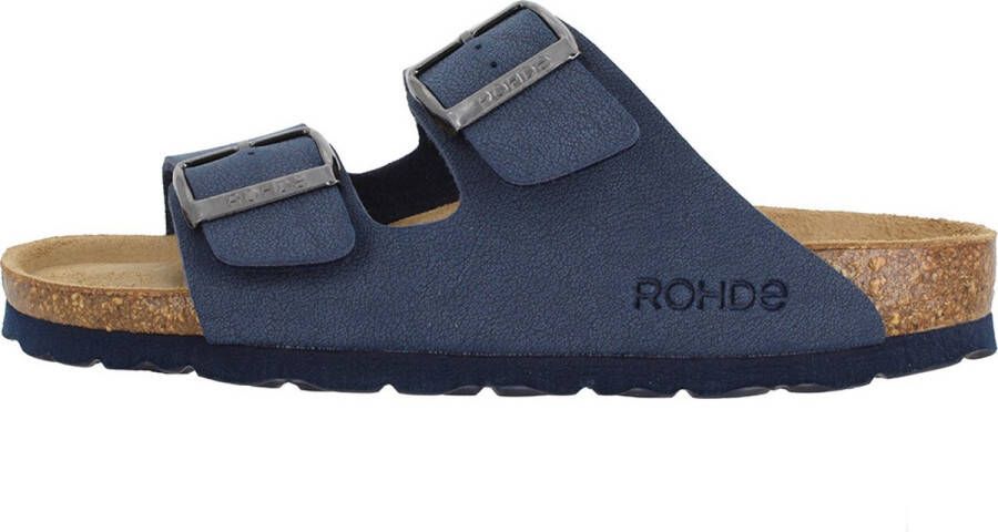 Rohde damessandaal muiltjes met twee bandjes 5631 blauw