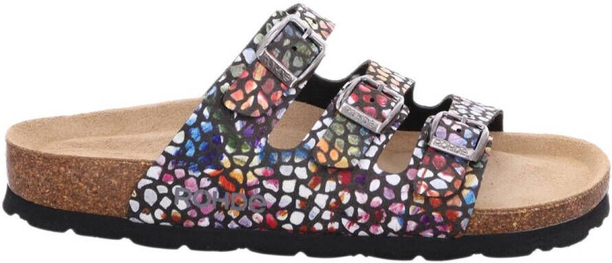 Rohde Slippers Alba zomerschoenen slippers pantoffels met kleurrijke print g-breedte = breed