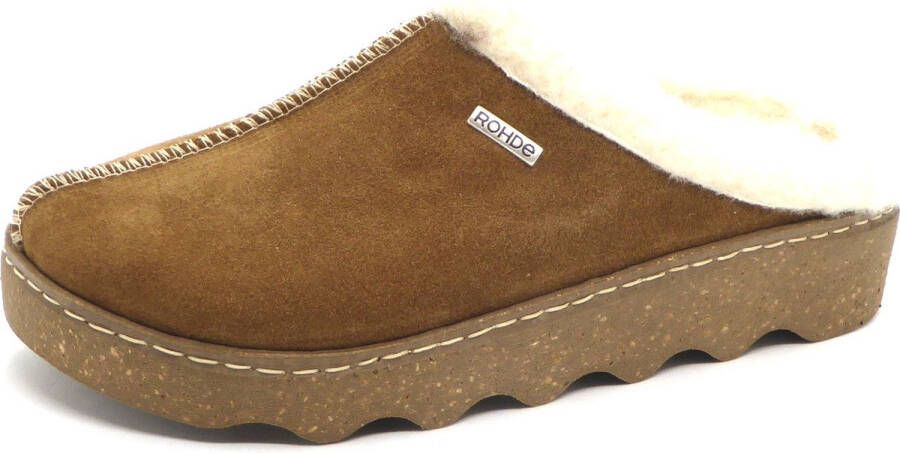 Rohde 6128 Volwassenen Dames pantoffels Kleur Cognac