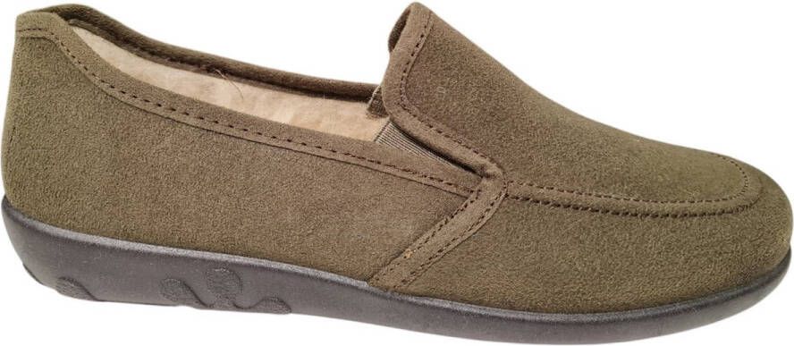 Rohde Warme Groene Suède Pantoffel voor Dames Green Dames