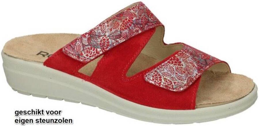 Rohde 5735 -Dames rood slippers & muiltjes