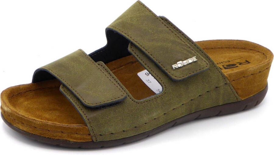 Rohde Dames Slipper 5853-61 Olijfgroen - Foto 2
