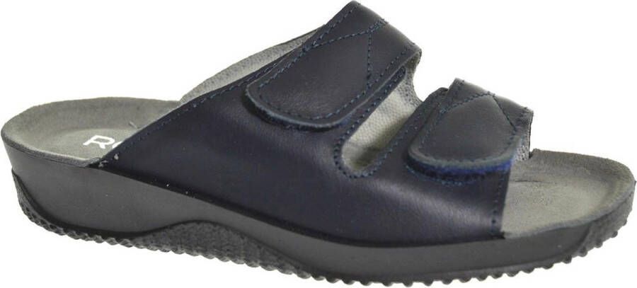Rohde Dames Slipper Klittenbandsluiting Blauw