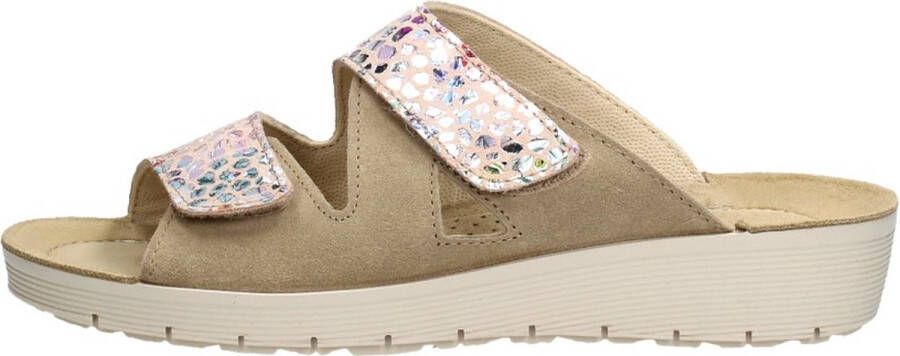 Rohde 1403 14 Beige Nubuck Dames Slippers