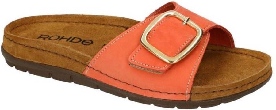 Rohde -Dames terracotta slippers & muiltjes