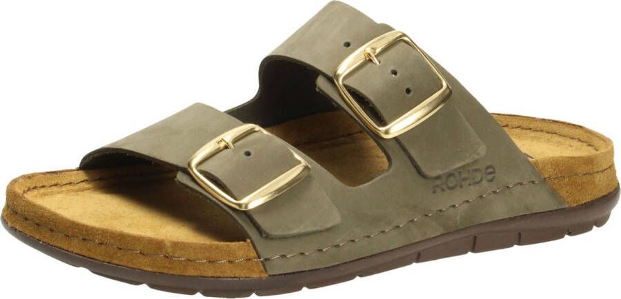 Rohde damespantoffel EASYS N°42 pantoffelklompen 5865 Olive