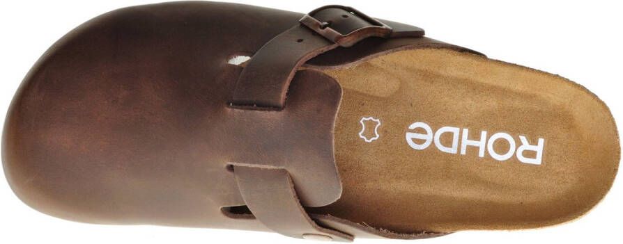 Rohde Grado herensandaalpantoffels klomp 6698 bruin LEDER