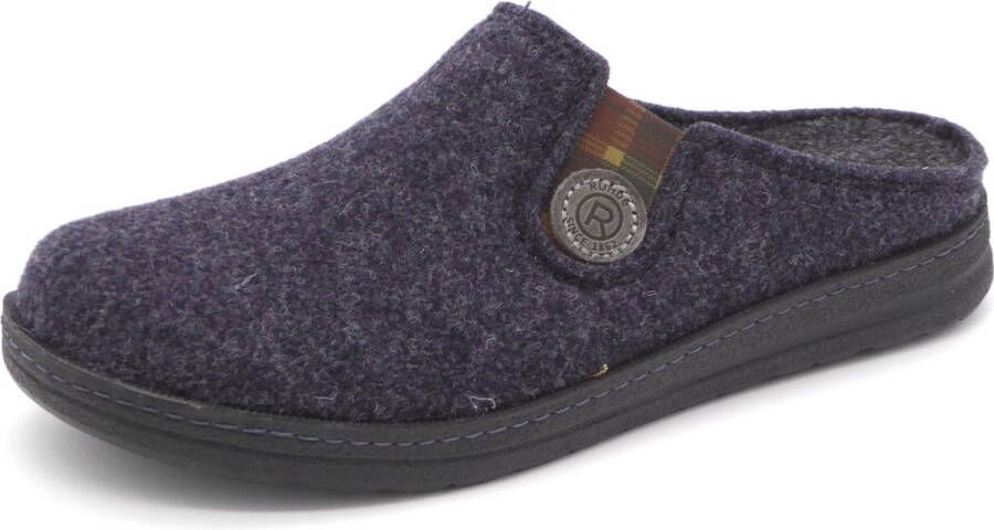 Rohde Pantoffels ASIAGO huisschoen klomp slippers met zijlijk stretch met label