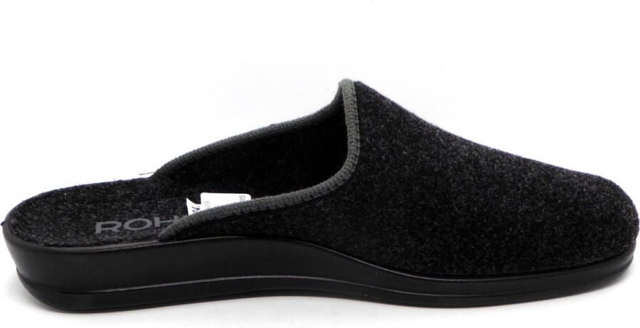 Rohde Heren Pantoffel Muil 2683-90 Zwart