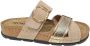 Rohde Leren Dames Slippers Beige Goud - Thumbnail 1