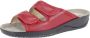 Rohde Dames Slippers Met Klittenband Sluiting Rood - Thumbnail 1