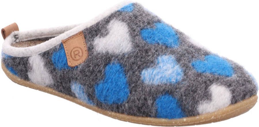 Rohde Pantoffels Dames Blauw Uitneembaar Voetbed