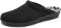 Rohde Pantoffels Dames Sloffen Instappers Canvas Harde zool Open hiel 2291 Zwart - Thumbnail 2