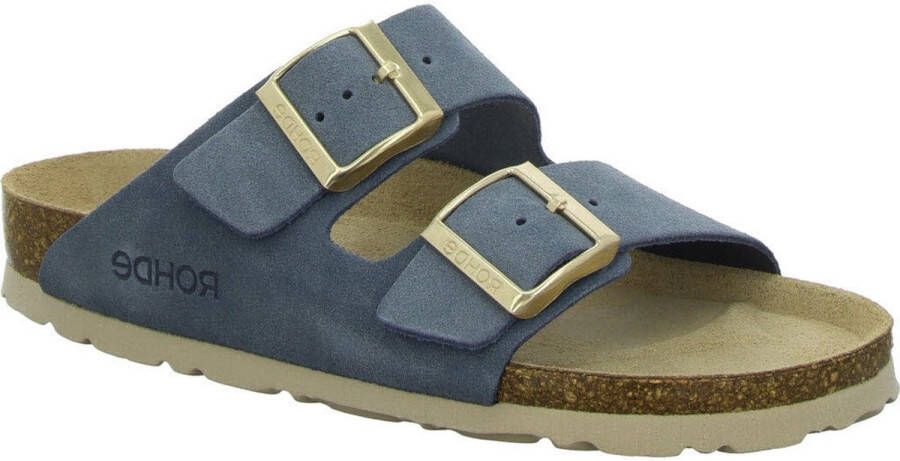 Rohde Stijlvolle Leren Slippers Oranje Orange Dames