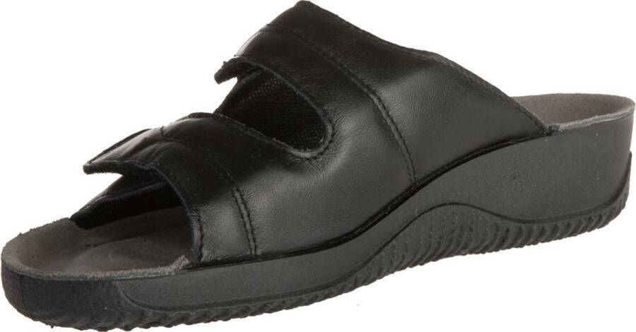 Rohde 1940 90 Leren Dames Slippers Slides Voorgevormd Voetbed Zwart - Foto 3