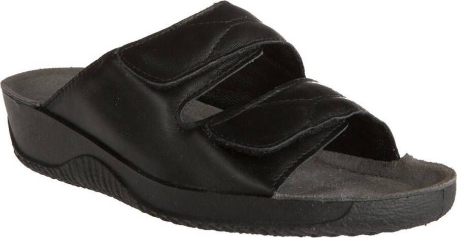 Rohde 1940 90 Leren Dames Slippers Slides Voorgevormd Voetbed Zwart - Foto 4