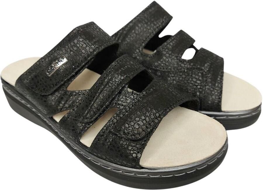 Rohde Slippers 5221 Zwart Verwisselbaar Voetbed