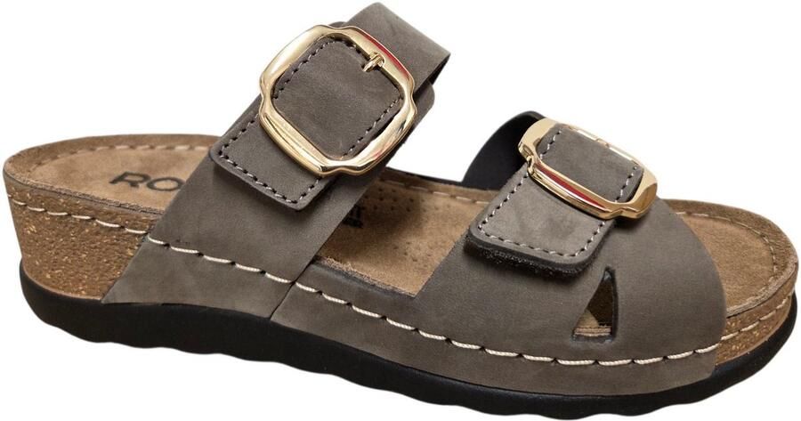 Rohde 5430 72 Slippers Taupe Nubuck Dames Taupe