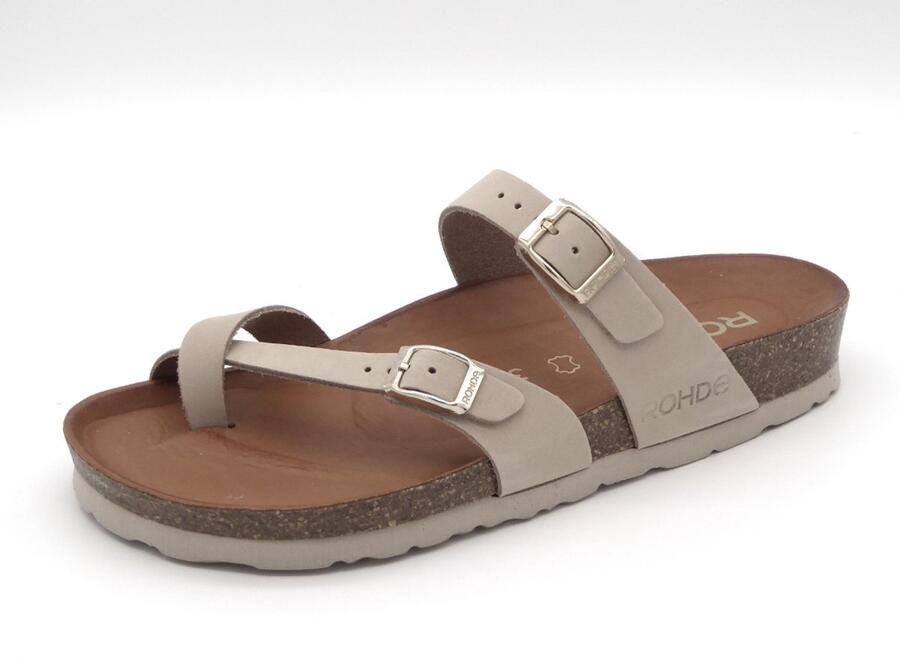 Rohde 5643 16 Teenslippers Beige Nubuck Dames Beige