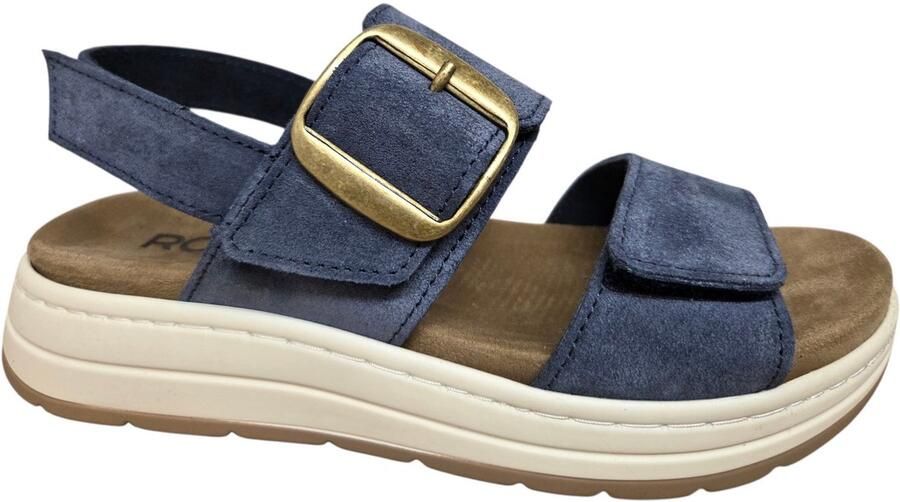 Rohde 5696 56 Sandalen Blauw Suede Dames Blauw