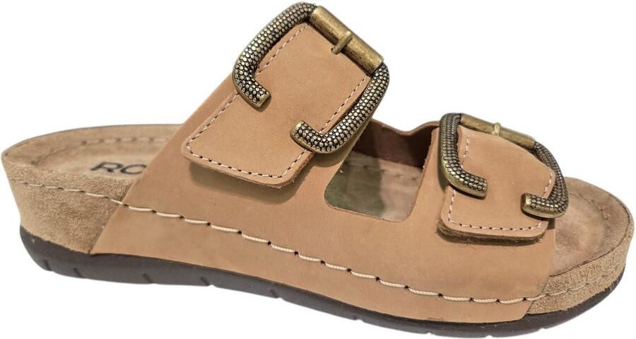 Rohde 5855 14 Slippers Beige Nubuck Dames Beige