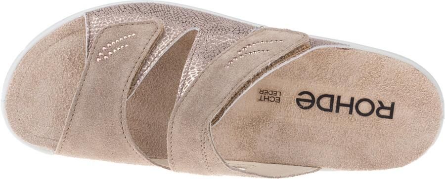 Rohde Dames Slippers Met Klittenband Sluiting Goud - Foto 3