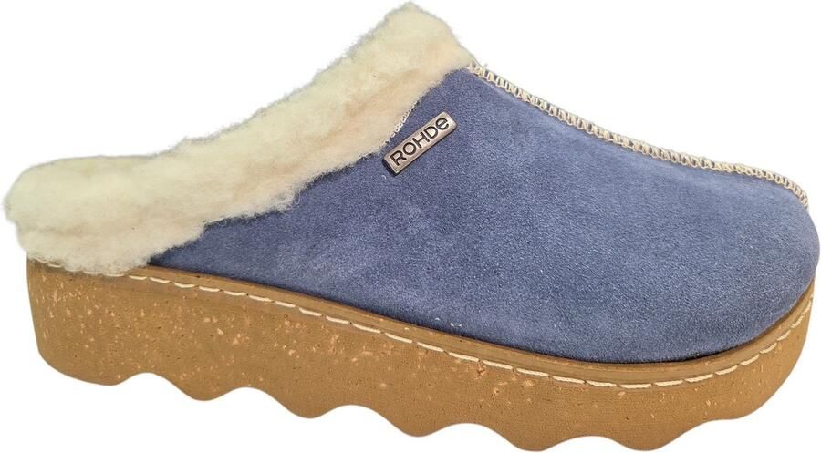 Rohde 6125 50 Pantoffels Blauw Textiel Dames Blauw
