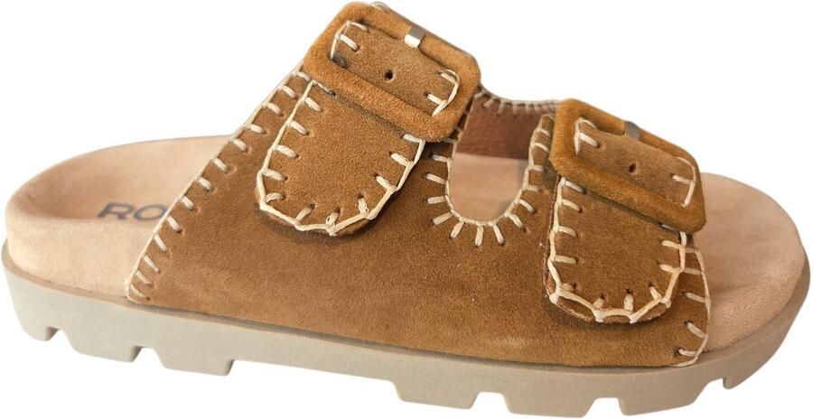 Rohde 6316 76 Slippers Cognac Suede Dames Cogna