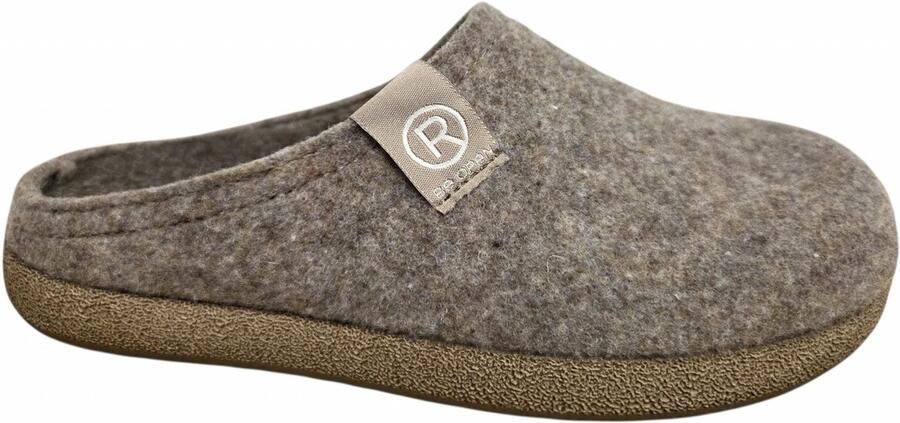 Rohde 6440 17 Pantoffels Open Sloffen Beige Vilt Dames Beige