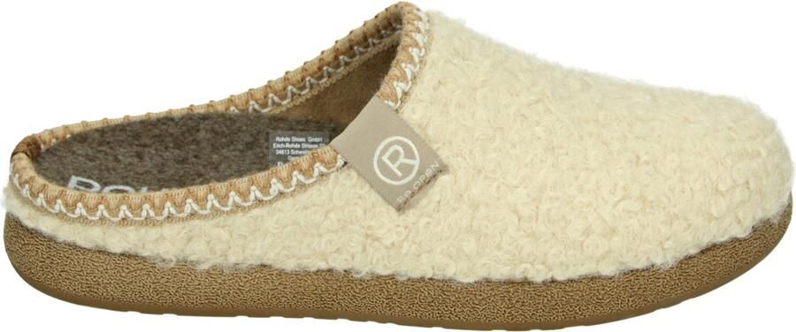Rohde 6442 Dames pantoffels Wit beige