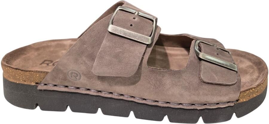 Rohde 6703 71 Slippers Bruin Nubuck Heren Bruin