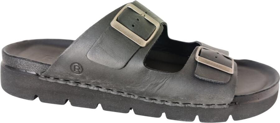 Rohde 6703 90 Slippers Zwart Leer Heren Zwart