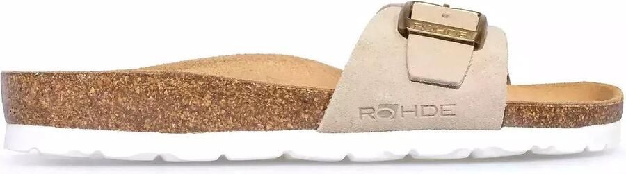 Rohde Beige Suède Muil Sandaal Beige Dames - Foto 2