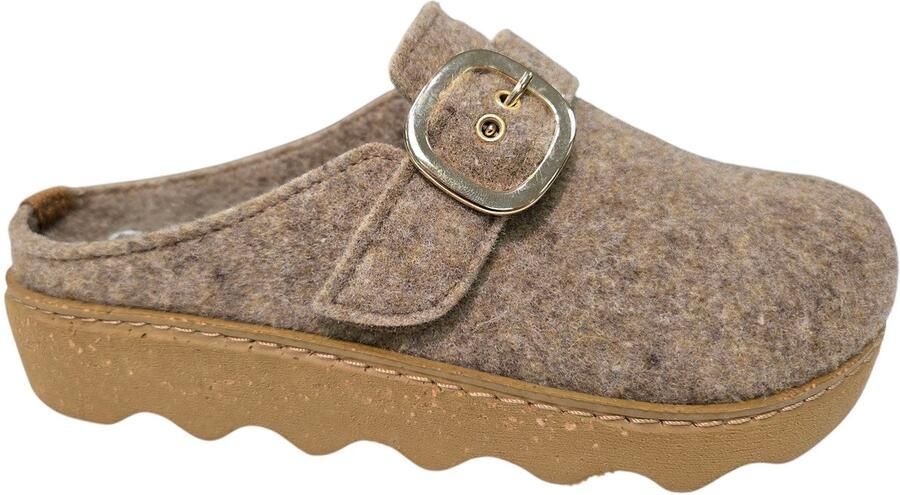 Rohde Beige Vilten Open Pantoffels Dames Beige