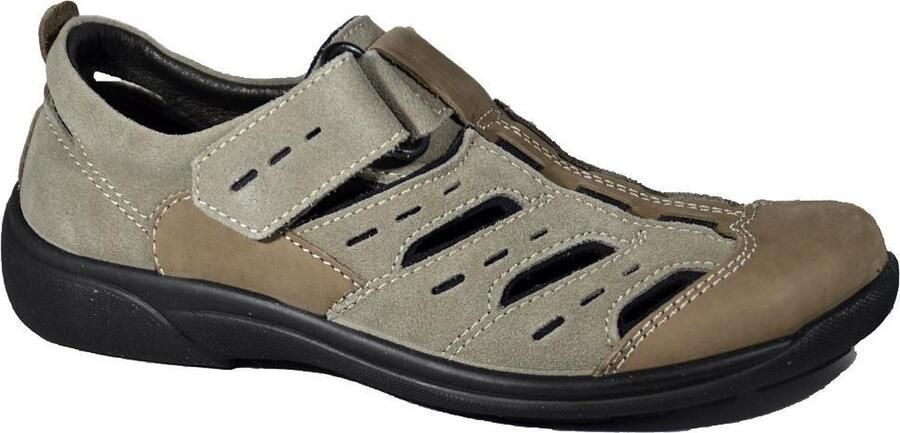 Rohde Heren Klittenbandschoen 1235-17 Taupe Grijs - Foto 2
