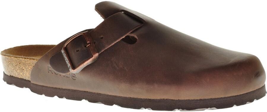 Rohde Grado herensandaalpantoffels klomp 6698 bruin LEDER