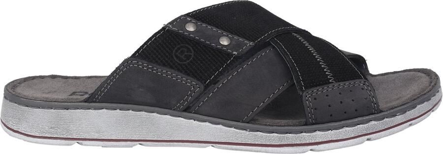 Rohde Zwarte leren herensandaal voor de zomer