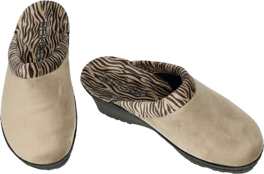 Rohde Pantoffels 2465 Taupe Zebra Print 6½ - Foto 3