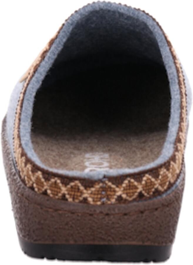 Rohde 6425 55 Pantoffels Open Sloffen Licht Blauw Vilt Dames Blauw