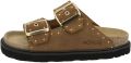 Rohde Slipper Soft Cork Footbed Cognac Suede Studs 5536 - Cognac